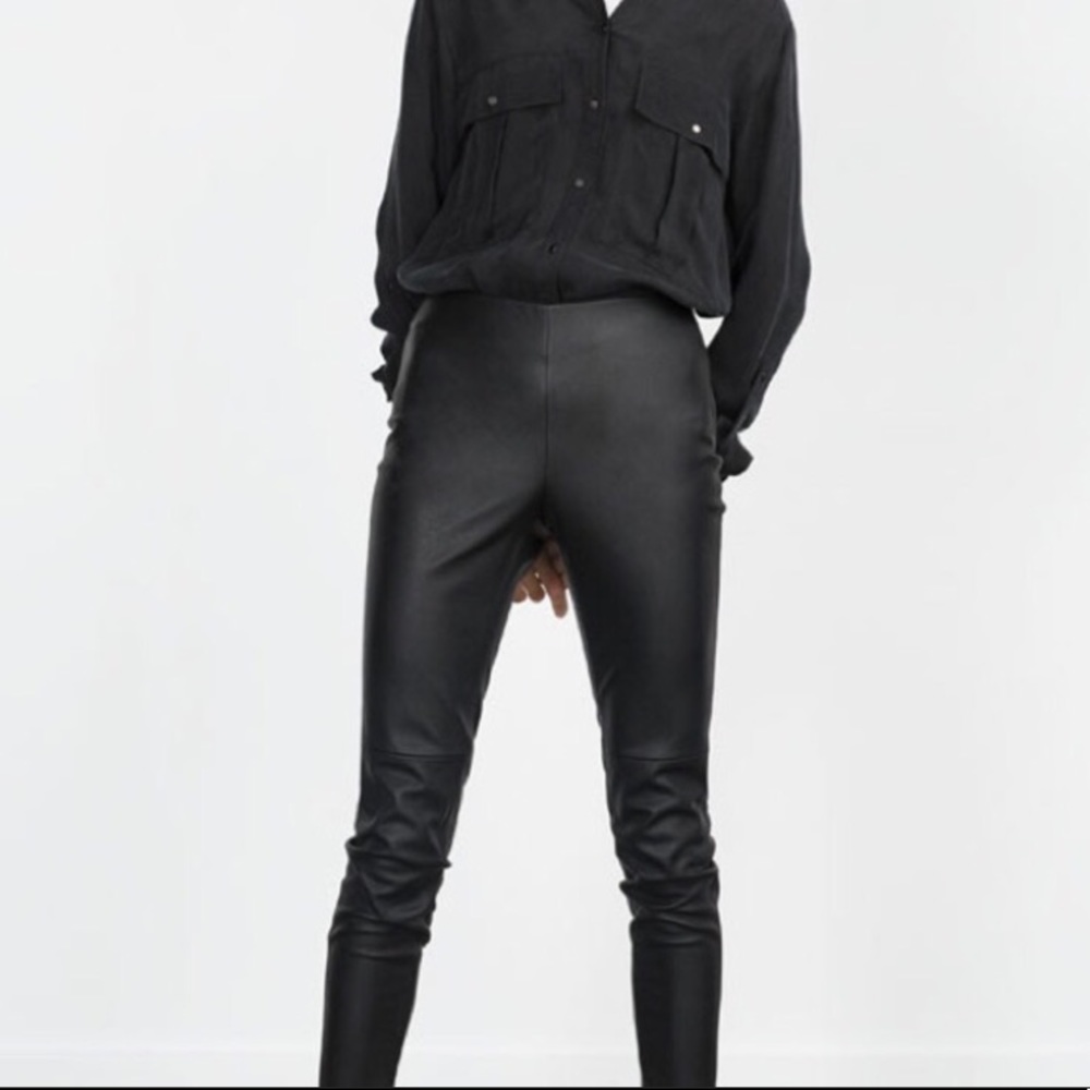 ZARA Faux Leather Pants